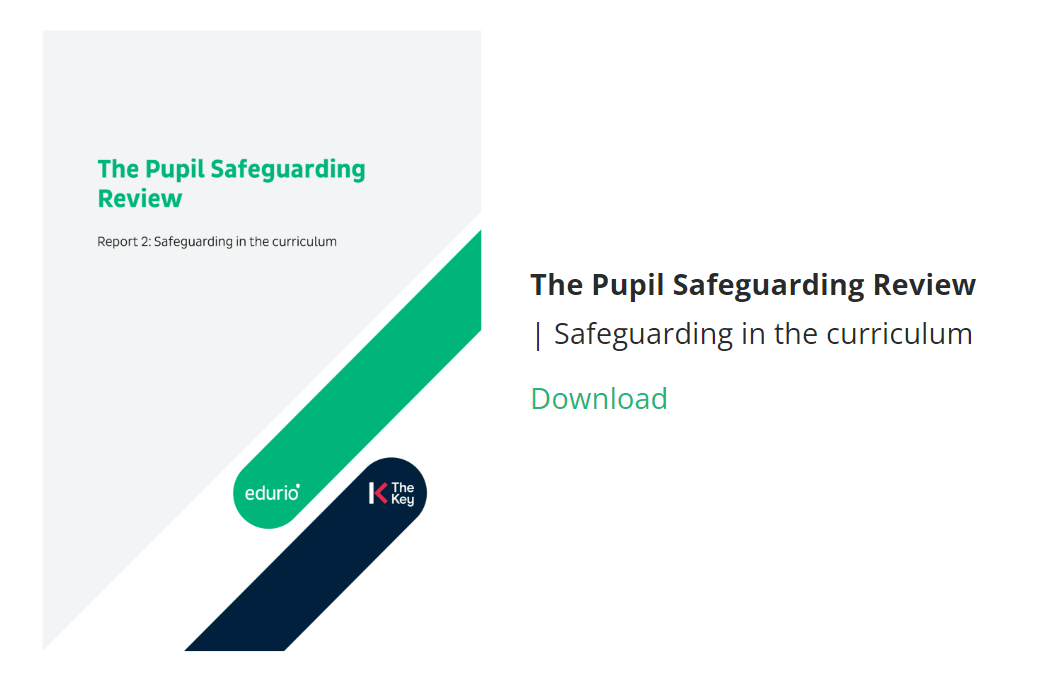 The Pupils Safeguarding Review: Report 1 - cover - Link attached to take you to download form.