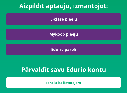 Edurio pieteikšanās virslietotājs